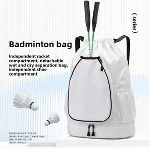 Sac à dos de sport en nylon Bagnex avec cordon de serrage, imperméable, pour badminton, tennis, volants, entraînement, logo personnalisé - Product Image 5