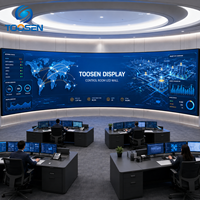 Écran LED flexible TOOSEN, mur vidéo P1.2 P1.5 P1.8 7680Hz 1000cd/m², arc souple incurvé pour colonne de centre commercial