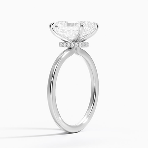 Bague pour femme en argent 925 avec diamant moissanite taille radiant, design minimaliste à quatre griffes, cadeau pour la fête des mères - Product Image 4