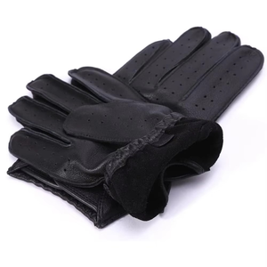 Wholesale Custom Design Breathable Leather Driving Gloves Factory-Made Lightweight Wrist-Length Retro Style Eco-Friendly - Product Image 4