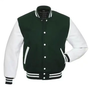 Custom Unisex Varsity Jacket College Style Bomber Outerwear Fashion Streetwear <b>Warm</b> Comfortable Patchwork Cartoon 100% Wool - Product Image 4