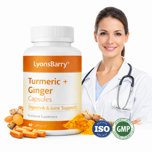 Capsules de Curcuma + Gingembre – Soutien Digestif et Articulaire – Usage Adulte – Marque Privée OEM – GMP - Product Image 1