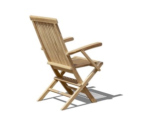 Silla Plegable de Jardín de Teca Cómoda y Duradera, Apilable e Impermeable para Uso en Exteriores, en Hoteles, Patios y Restaurantes - Product Image 2