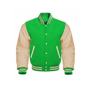Veste de baseball unisexe d'hiver avec capuche en fourrure de mouton, motif imprimé personnalisé Varsity Letterman, fermeture à boutons, décontractée, en coton tricoté et toile - Product Image 6