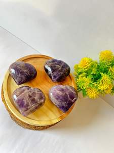 Gros Améthyste Naturelle Puffy Coeur Cristal Haute Qualité Vintage Pierre De Guérison Polie pour Cadeaux Spirituels Maison UV - Product Image 4