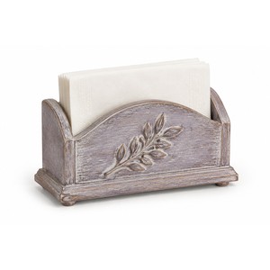 Porte-serviettes rectangulaire artisanal en bois de lavande avec brindilles sculptées - Style contemporain - Vente en gros - Product Image 1