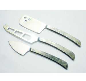 Juego de utensilios para queso de acero inoxidable, 3 piezas, espátulas con mango de pluma, aptos para lavavajillas, cubiertos de cocina - Product Image 4
