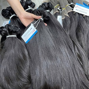 EXTENSIONES DE CABELLO NATURAL DEL MEJOR PROVEEDOR, Lisas Naturales de 22 a 26 Pulgadas, Textura Negra, Doble Trama a Máquina, Alta Calidad - Product Image 6