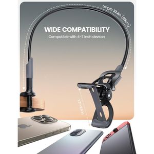 Supporto Flessibile per Telefono con Braccio Lungo, Morsetto da Scrivania/Comodino per Letto o Scrivania, Idea Regalo - Product Image 4