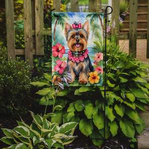 Yorkshire Terrier Luau Garden Flag Multicolor Decorativo Yard Flag Banner para Patio Artwork Mailbox Flag para Flower Beds Garden - Product Image 2