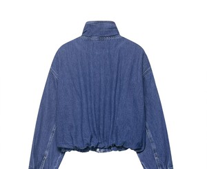 Women Vintage Wash <b>Denim</b> <b>Jacket</b> Casual Button Front Cotton Blend Breathable Fashion Outerwear Custom OEM ODM Wholesale Factory - Product Image 2