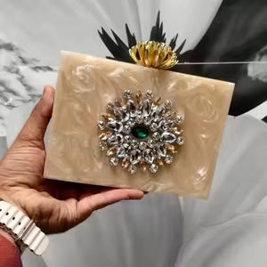 Bolso de Mano de Resina Acrílica de Moda para Mujer, Bolso de Noche de Lujo para Fiesta, Bolso de Mano Transparente de Diseñador para Boda - Product Image 5