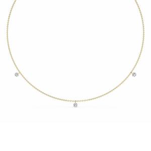 Preciosa Cadena con Colgante de Diamante Cultivado en Laboratorio, Corte Redondo Perforado, 18 Pulgadas - Product Image 6