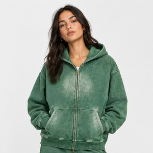 Conjunto Deportivo Premium Personalizado para Mujer, Sudadera y Pantalones Deportivos con Efecto Deslavado Vintage, Ropa Urbana de Fabricante - Product Image 3