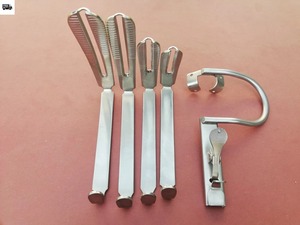 Ensemble d'ouvre-bouche Davis Boyle avec 4 lames de tailles 2,5'', 3'', 4'', 4,5'' pour chirurgie orale ORL CE ISO - Product Image 3