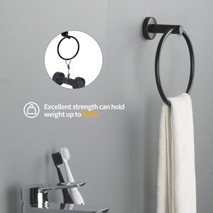 Set di 6 Portasciugamani da Bagno Moderni in Acciaio Inox, Montaggio a Parete con Finitura in Nichel per Hotel - Product Image 5