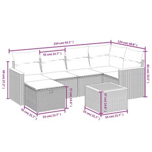Conjunto de sofá de jardín gris - Product Image 4