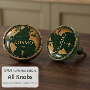 Ba Kosmo Globe Bronze Cabinet <b>Knobs</b> Round Modern Eco-Friendly Dresser Handle Durable Furniture Hardware for Living Room & Gym - Product Image 4