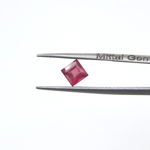 Rubis naturels de Bangkok, carrés calibrés de 5 mm, pierres précieuses de rubis naturelles facettées, prêtes à l'emploi pour la fabrication de bijoux - Product Image 2
