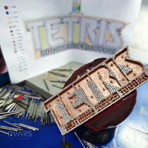 จี้เพชรโมอิสซาไนต์ VVS หรูหรา ชุบทอง พร้อมใบรับรอง สำหรับผู้ชาย สไตล์ฮิปฮอป ตัวอักษรแบบปักเต็มตัว  เงินแท้ 925 - Product Image 3