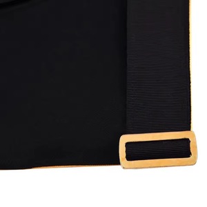 Delantal Masónico Formal Single Star Trader con Diseño de Corona Dorada y Cuadrado, Bordado en Negro y Dorado, Accesorio de Regalia para Logia Four Seasons - Product Image 3