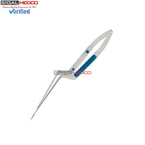 Micro-ciseaux droits à baïonnette, tranchants et à pointe arrondie, 215 mm (8,12 pouces), instrument chirurgical neurologique de précision en acier inoxydable - Product Image 5