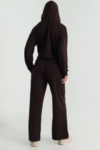 Survêtement de maternité réversible léger 100 % coton uni respirant et écologique pour femme, collection Printemps Streetwear, grandes tailles - Product Image 4