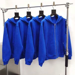 Sweat-shirts à capuche zippés personnalisés avec logo et couleur, 360 GSM, impression personnalisée, effet délavé, streetwear. - Product Image 1