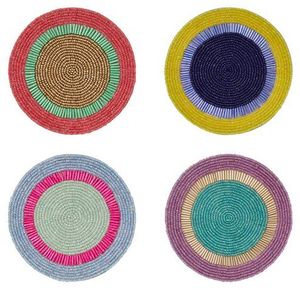 Sous-verre brodé perlé de qualité supérieure, fait main, artistique, pour une cuisine, une salle à manger et des espaces de vie élégants - Product Image 4