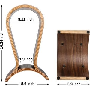 Soporte para Auriculares de Madera de Nogal, Soporte para Auriculares de Escritorio para Juegos, Compatible con Sennheiser, Bose, Beats, Razer, AKG - Product Image 2