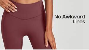 HAWK SPORTS INDUSTRIES Leggings longs sans couture taille haute pour femme, couleur unie, tissu extensible en spandex tricoté, respirant - Product Image 4