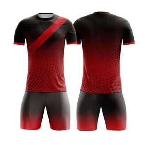 ชุดทีมฟุตบอลแบบกำหนดเองรุ่นใหม่ล่าสุด เสื้อฟุตบอลแขนสั้น ชุดยูนิฟอร์มสโมสรแบบสั่งทำพิเศษ สำหรับทีมมืออาชีพ ผลิตจากโพลีเอสเตอร์ 100% - Product Image 1