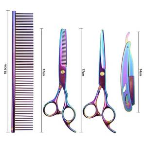Ensemble de ciseaux de coiffure professionnels MORJE avec peignes, lames en acier inoxydable, pour droitiers, usage en salon - Product Image 5
