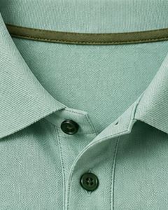 Camiseta Polo Personalizada Verde Menta y Oliva para Hombre, Manga Corta, Informal, Deportiva, para Golf, Transpirable, Diseño de Bloques de Color para Verano - Product Image 3
