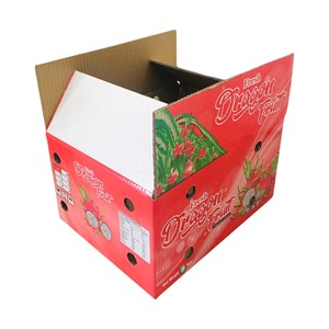 OEM Customizable 5-Layer Folding Corrugated Rectangle Dragon Fruit Slotted Recycled Cardboard Paper Flexographic UV <b>Printed</b> - Product Image 2