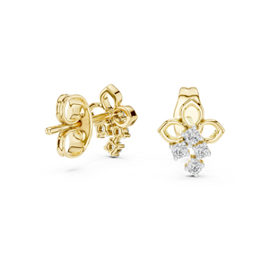 Pendientes de Oro Blanco de 14K con Diamantes Cultivados en Laboratorio para Mujer |   Ropa de Fiesta |   Diamante Cultivado Nuevo - Product Image 3