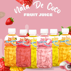 Interfresh Brand OEM ODM Joyce Nata De Coco Pineapple Flavored 320ml PET Bottle Best Price Colored Fruit Vegetable Juice - Product Image 3