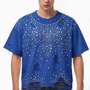 T-shirt de sport pour homme durable avec logo personnalisé en gros, t-shirts de sport pour homme surdimensionnés au meilleur prix - Product Image 2