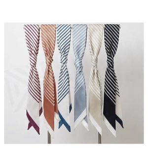 NORTH APPROACH Striped <b>Silk</b> Scarf Long Elegant Multi-Functional Fashion Accessory All Seasons Unisex - Product Image 3