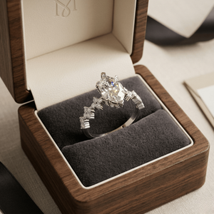 Wholesale S925 Sterling <b>Silver</b> Marquise Cut Moissanite Diamond Bridal Fine Jewelry Set Rhodium Plated Party Wedding <b>Rings</b> - Product Image 2