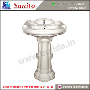 อ่างล้างหน้าในห้องน้ำอัตโนมัติพร้อมฐานครึ่งแท่น22x16 22X18นิ้วยาวพี-ดักและเอส-ดักระบายน้ำรีโมทคอนโทรลรวมอยู่ด้วย - Product Image 4