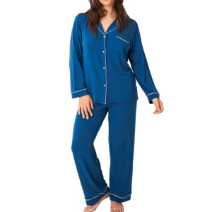 Nuevo Conjunto de Pijama de Seda y Terciopelo para Mujer, 2 Piezas, Ropa de Dormir Otoñal, Venta al Por Mayor - Product Image 1