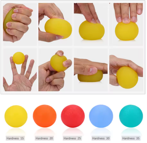 Ballon de fitness jaune en EPP de 65 mm, portable, pour l'entraînement corporel - Product Image 1