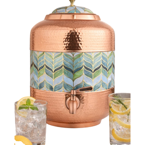 New Arrival Copper <b>Dispenser</b> with Tap Vintage Style Insulated Metal Barrel for Cold Beverage Storage and Serving - Product Image 5