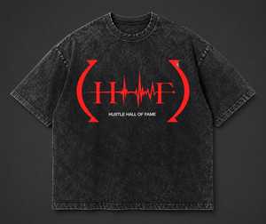 Camiseta con Capucha Negra para Hombre Hustle Hall Fame, de Secado Rápido, 300g, 100% Algodón Tejido, Ropa Urbana de Invierno, Costuras sin Costuras - Product Image 1