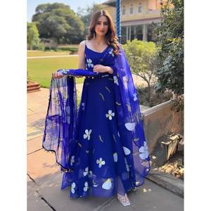 ชุดราตรีที่สวยงามสำหรับงานปาร์ตี้ชุดที่สง่างามกับ dupatta-สำหรับผู้หญิงที่มีสไตล์ - Product Image 2