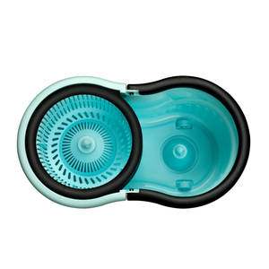 Elegante cubo de fregado giratorio de plástico con sistema de limpieza de suelos de giro suave y fácil escurridor para uso doméstico en cocina. - Product Image 2