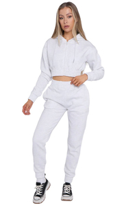 Conjunto Deportivo Negro Premium para Mujer, Sudadera Corta con Capucha y Pantalones Jogger, Ropa Deportiva Informal para Gimnasio, Atuendo Cómodo - Product Image 3