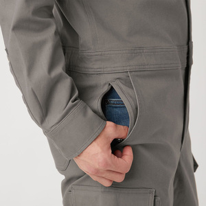 Combinaison de travail unisexe en coton, anti-poussière, uniforme de sécurité industrielle, manches longues, gris, antistatique, haute visibilité, thermique - Product Image 5