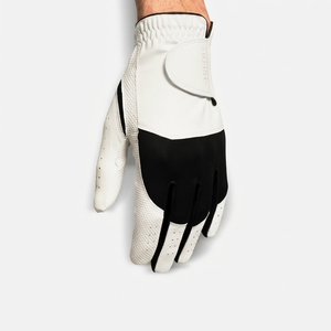 Gants de golf en cuir véritable respirant pour la main gauche avec fermeture auto-agrippante, option logo personnalisé, usage sportif unisexe - Product Image 1